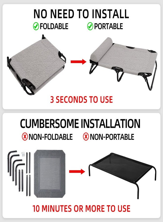 ABE Elevated Dog Bed - Outdoor, Off-Ground Dog Cot, Cooling, Large Size (Medium) - Image 2